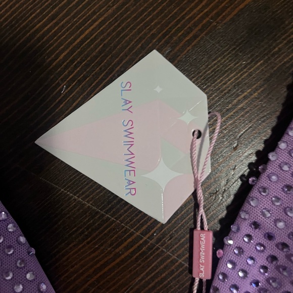 Lavender Rhinestone Bikini Set - Picture 3 of 5